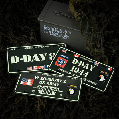 Nummernschild D-Day Willys