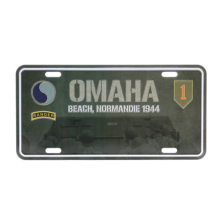 Nummernschild Omaha Beach Normandie 1944
