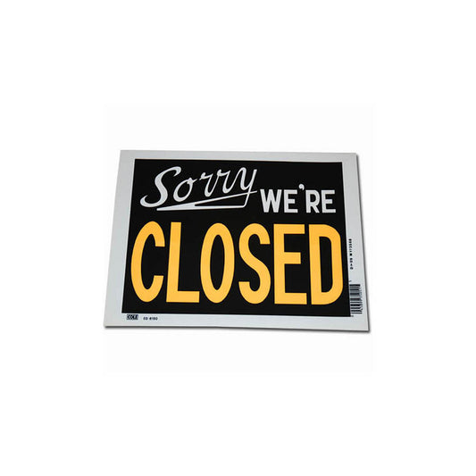 Plastik Platte groß Sorry We're Closed