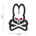 Rubber Patch Emblem 3D PVC Skull Bunny weiss