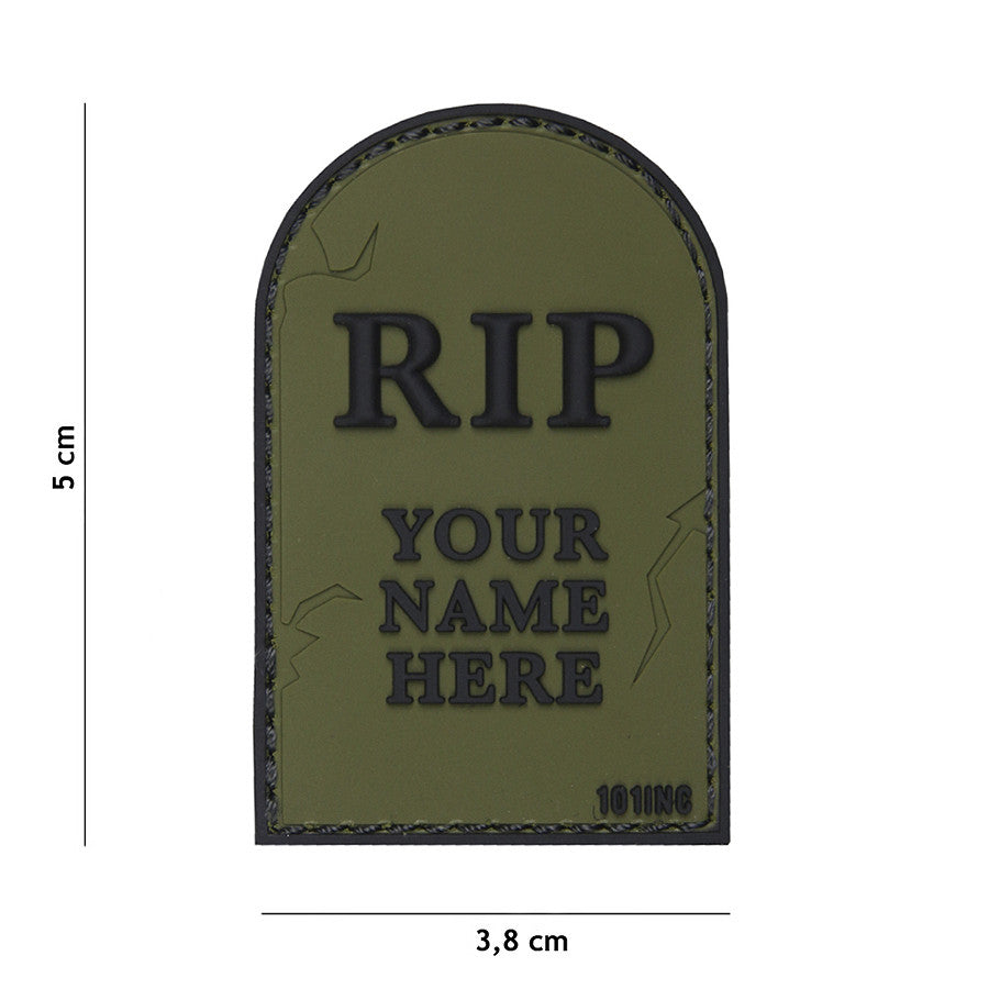 Rubber Patch Emblem 3D PVC RIP grün
