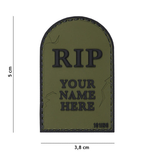 Rubber Patch Emblem 3D PVC RIP grün