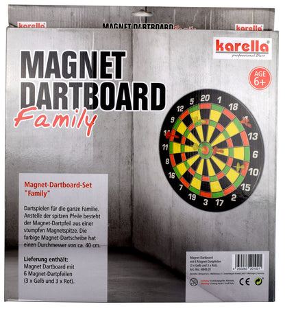 Karella Dartboard Magnet 40 cm Modell Family inkl. 6 Magnetdarts