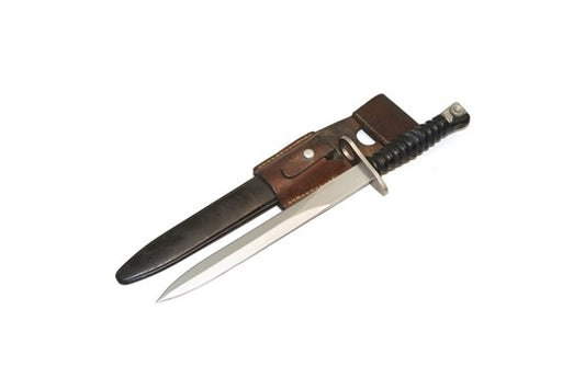 Schweiz.Bajonett M57 m.Schuh Leder gebr.