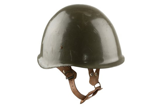 Ung.Stahlhelm Glanz oliv gebr.DEKO