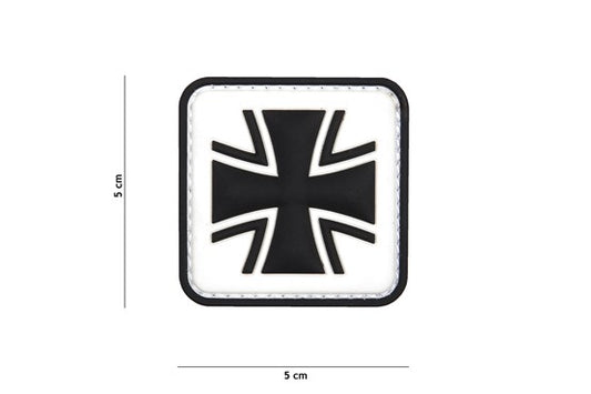 Patch 3D PVC German cross white