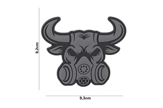 Gasmask Skull Rubber Patch div.Farben