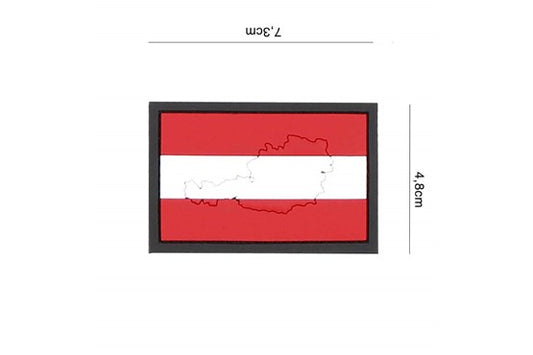 Österreich Fahne m. Kontur Rubber Patch