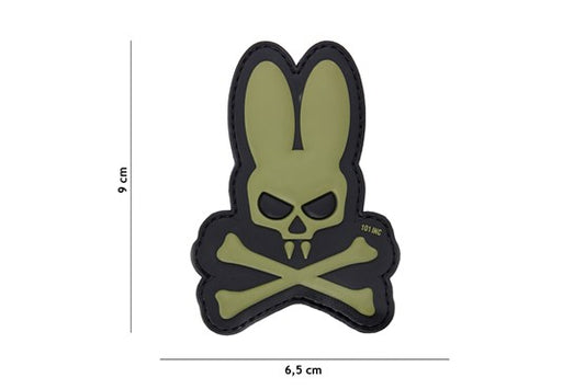 Skull Bunny Rubber Patch div.Farben