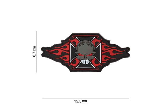 Kreuz Skull Rubber Patch