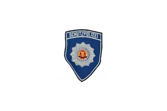 Ärmelabzeichen DDR VOPO ´Schutzpolizei´ blau/grün neuwertig