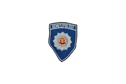 Ärmelabzeichen DDR VOPO ´Schutzpolizei´ blau/grün neuwertig