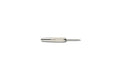 Steeldart - Barrel, mit Metallspitze, Nickel/Silber eloxiert