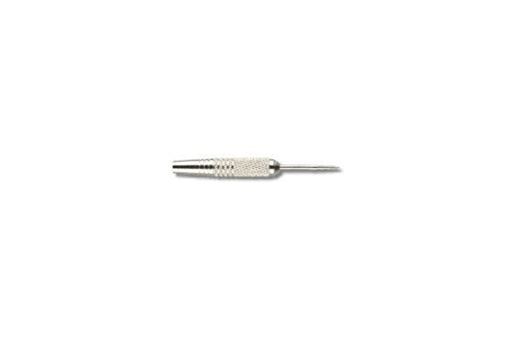 Steeldart - Barrel, mit Metallspitze, Nickel/Silber eloxiert