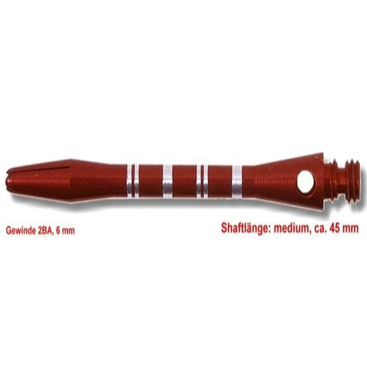 Shaft Alu Stripe medium,ca 45 mm, rot