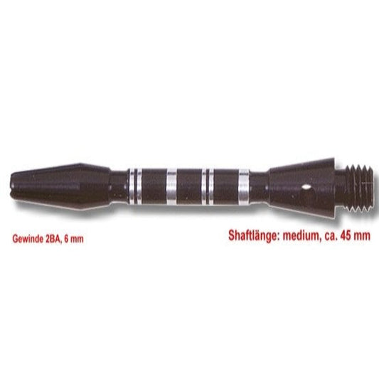 Shaft Alu Stripe medium,ca 45 mm, schwarz