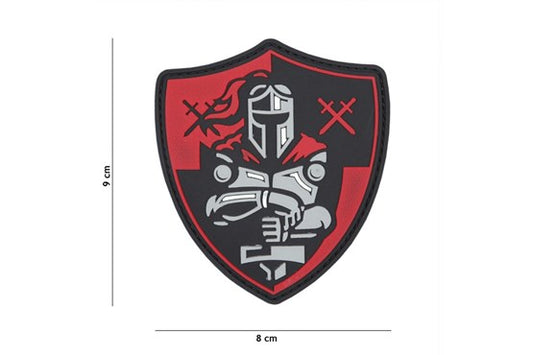 Patch 3D PVC Ritterschild rot