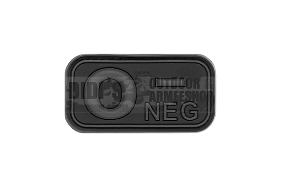 Klettabzeichen, Blutgruppe "0 NEG", 3D div.Farben