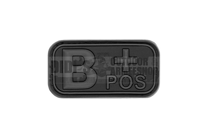 Klettabzeichen, Blutgruppe "B POS", 3D div.Farben