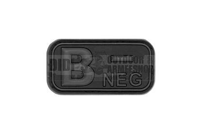 Klettabzeichen, Blutgruppe "B NEG", 3D div.Farben