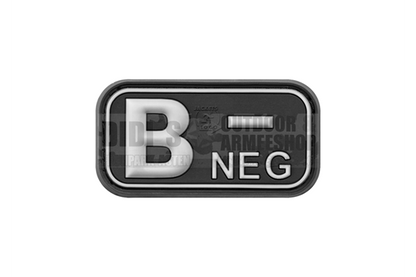 Klettabzeichen, Blutgruppe "B NEG", 3D div.Farben