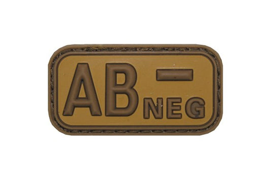 Klettabzeichen, Blutgruppe "AB NEG", 3D div.Farben