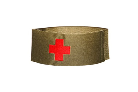 Rot Kreuz Armbinde Klettband oliv