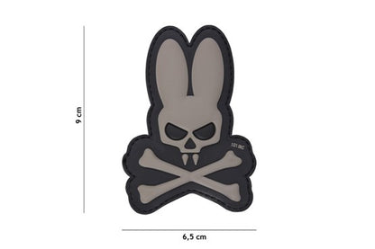 Skull Bunny Rubber Patch div.Farben