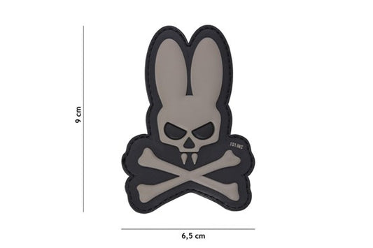 Skull Bunny Rubber Patch div.Farben
