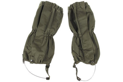 Nässeschutzgamaschen, oliv / schwarz, mit Reißverschluss, Stahldraht