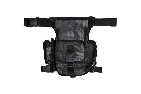 Hip Bag, snake black, Bein- und Gürtelbefestigung