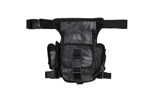 Hip Bag, snake black, Bein- und Gürtelbefestigung