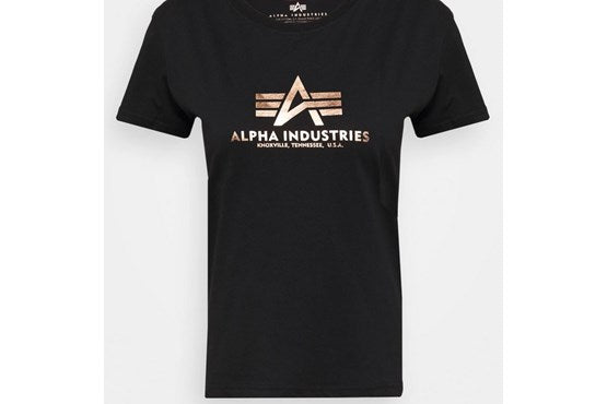 Alpha Industrie T-Shirt Basic black/bronze gold