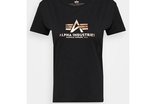 Alpha Industrie T-Shirt Basic black/bronze gold