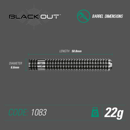 Winmau Blackout Steeldart 1083, 22 g, 24 g und 26 g