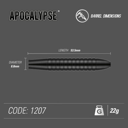 Winmau Apocalypse Brass Steeldart 1207 22 g oder 24 g