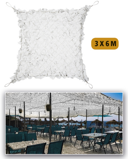 NETZ BROADLEAF ′SHADE SAIL′ 3,0 X 6,0 WEISS