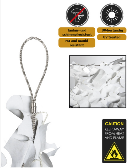 NETZ BROADLEAF ′SHADE SAIL′ 3,0 X 6,0 WEISS