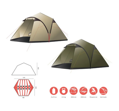 ZELT BLACK KNOP 10P OLIV