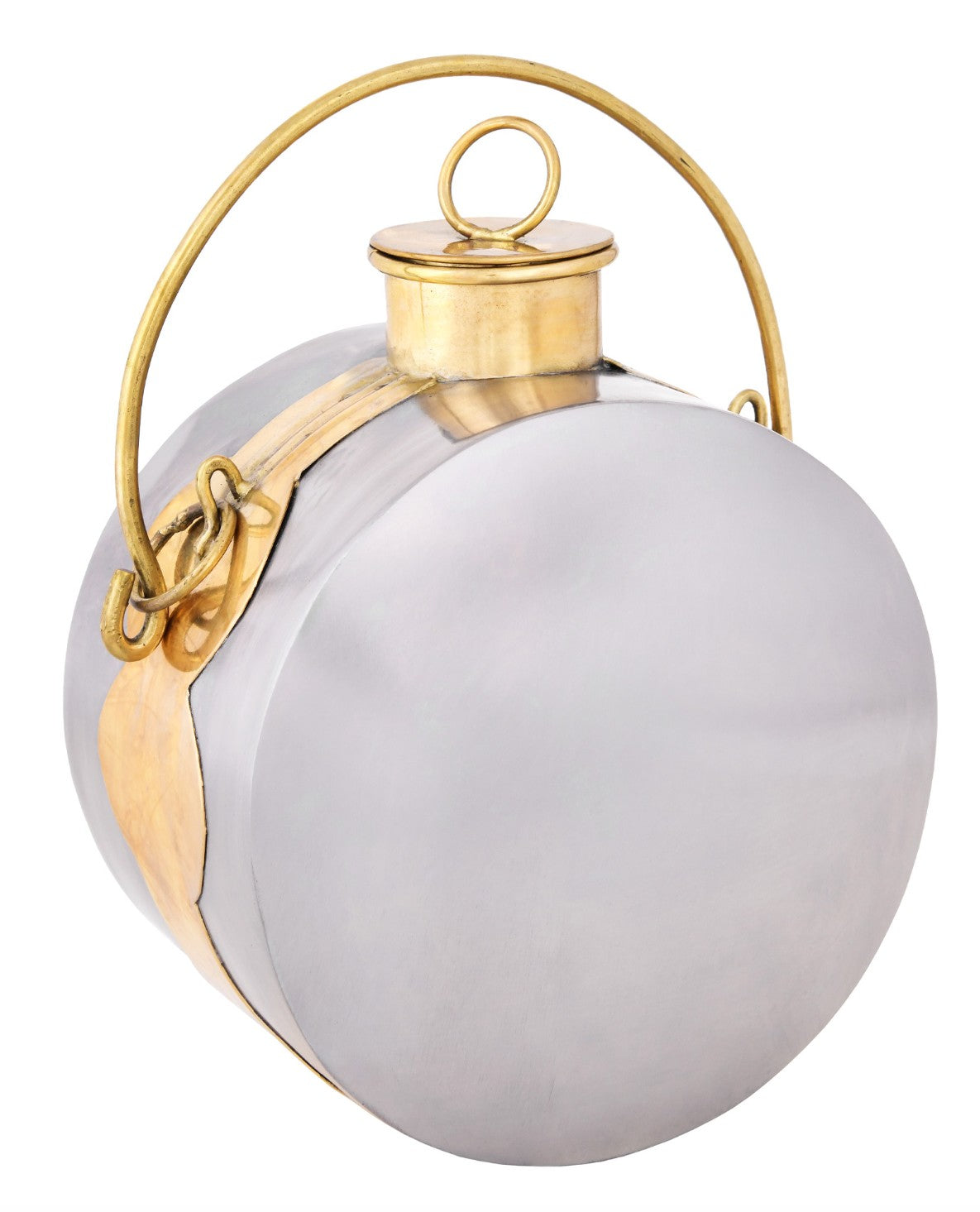 Römische Feldflasche (Laguncula), Stahl und Messing