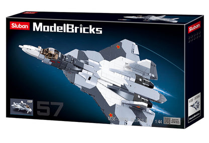Sluban Russ.Grey white jet fighter 2in1 M38-B0986