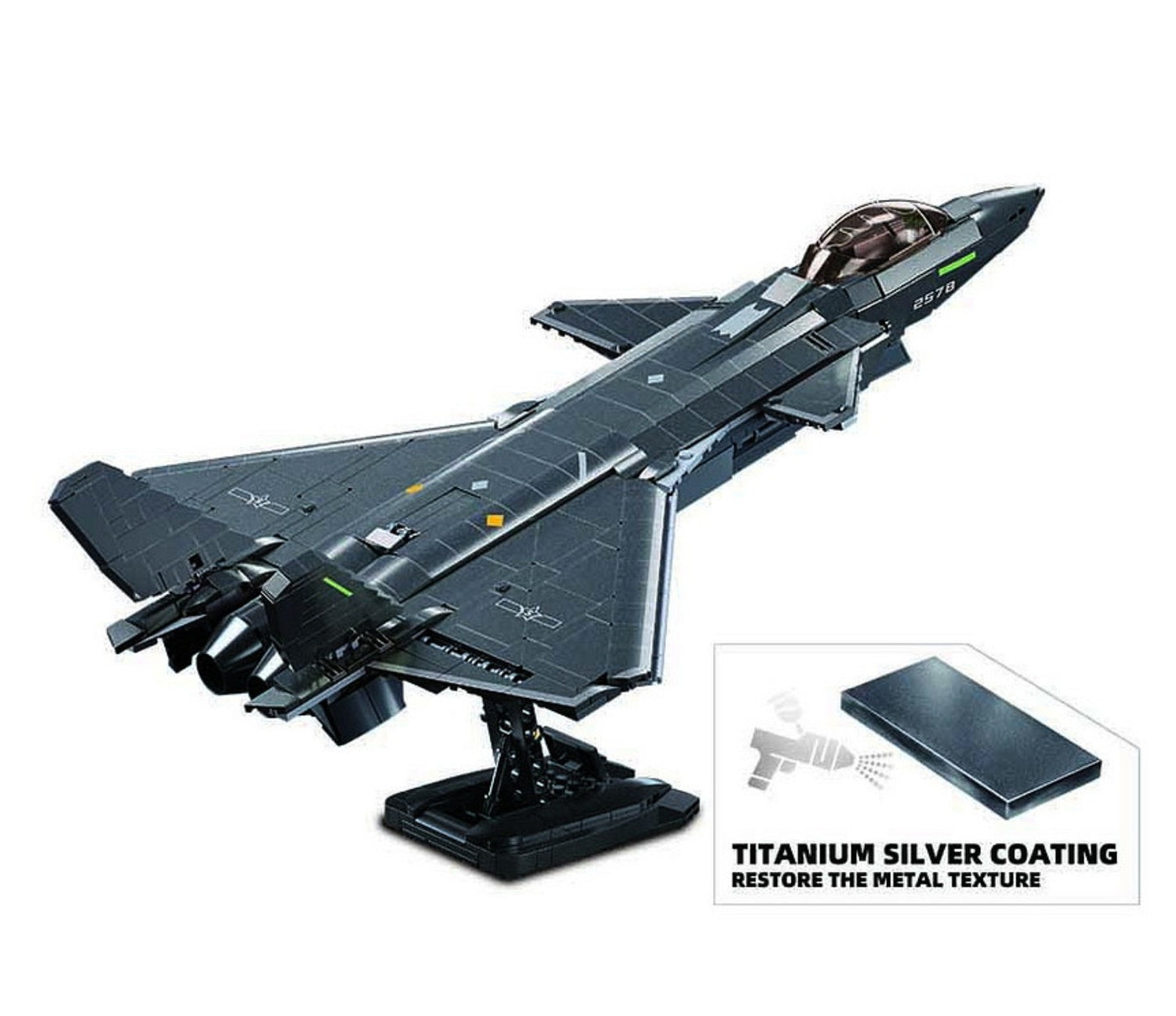 Sluban J20SS Stealth-Flugzeug Metallbeschichtung Version M38-B1187