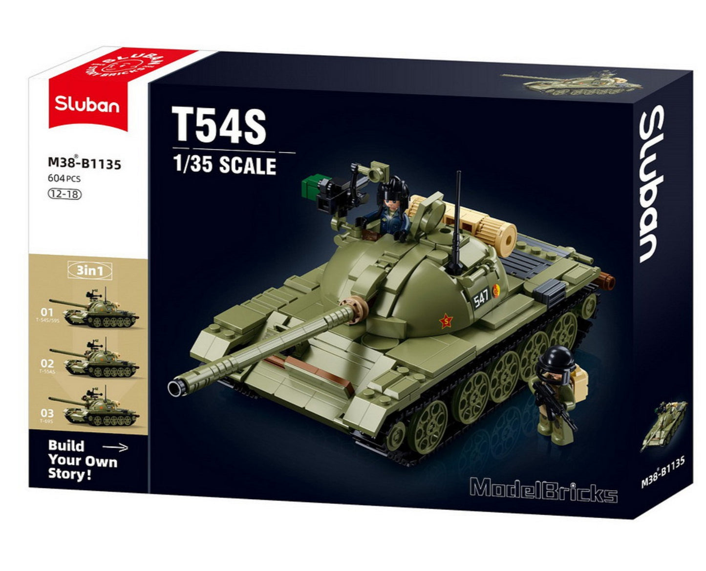 Sluban-Panzer T62 (MBT) 3 in 1 M38-B1135