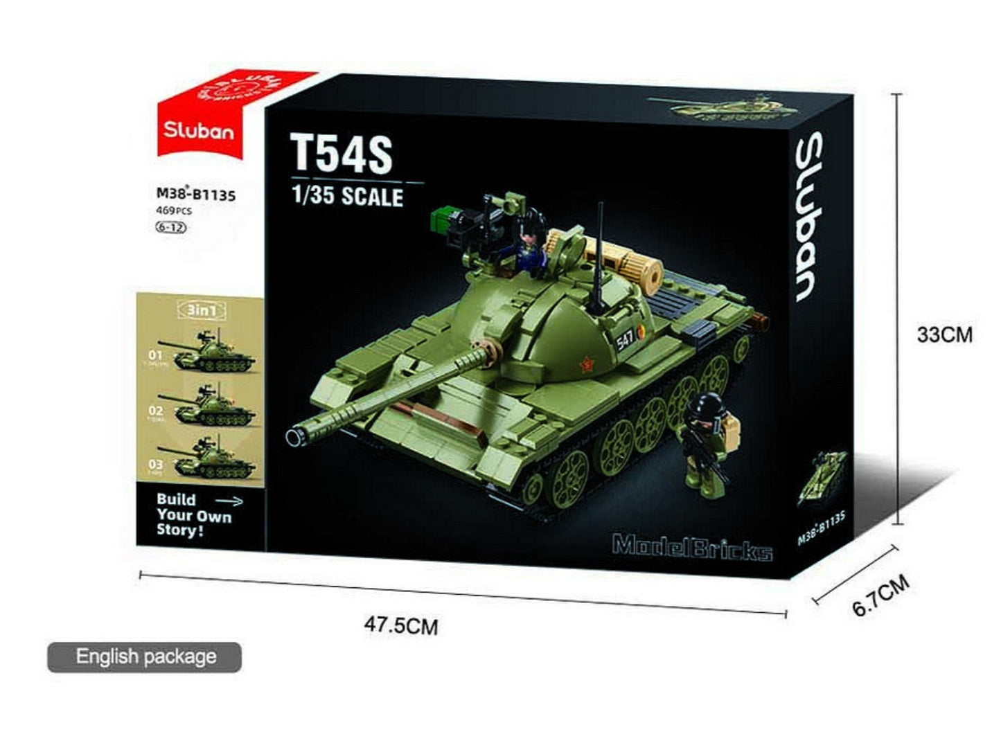 Sluban-Panzer T62 (MBT) 3 in 1 M38-B1135