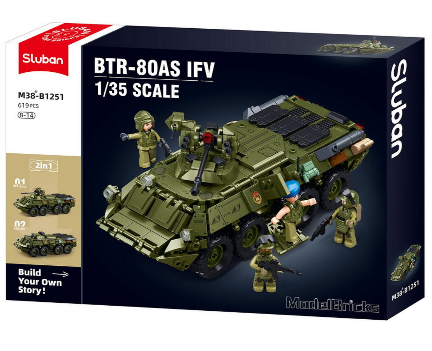 Sluban Panzer BTR-80AS Schützenpanzer MB38-B1251