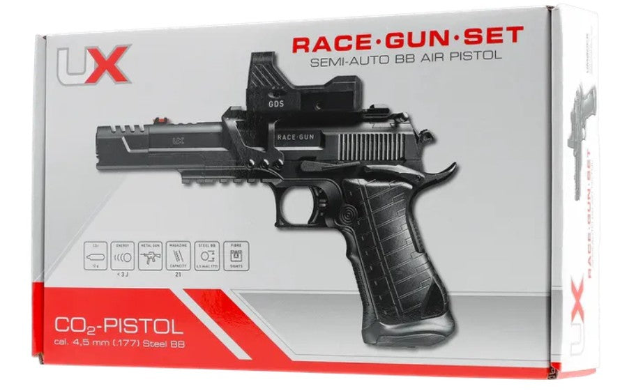 UX RaceGun Set 4,5 mm (.177) BB, CO₂, < 3,0 J