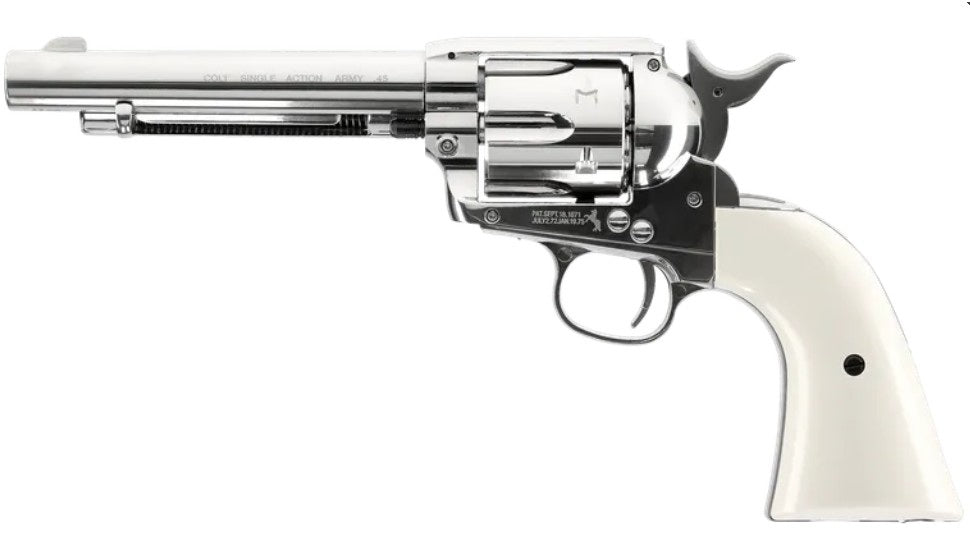 Colt SAA .45 - 5.5" 4,5 mm (.177) Diabolo, CO₂, < 3,0 J, Nickel-Finish