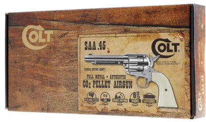 Colt SAA .45 - 5.5" 4,5 mm (.177) Diabolo, CO₂, < 3,0 J, Nickel-Finish