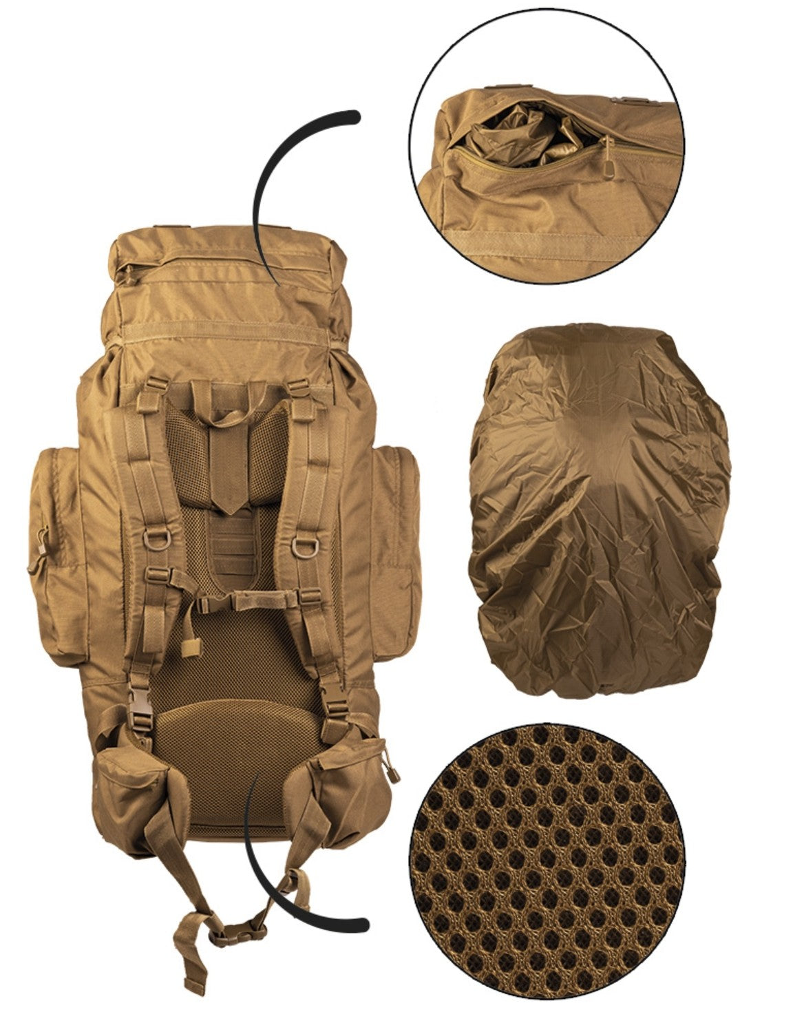 RUCKSACK ′RECOM′ 88 LTR PES div.Farben