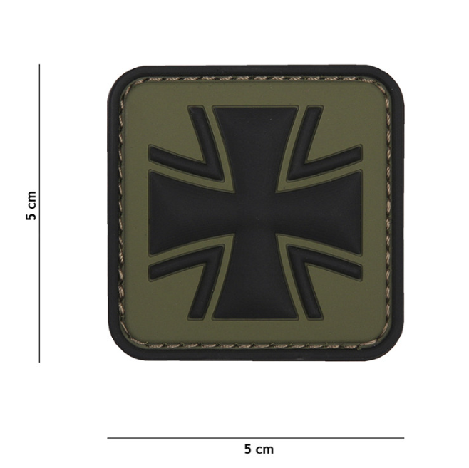Patch 3D PVC German cross white